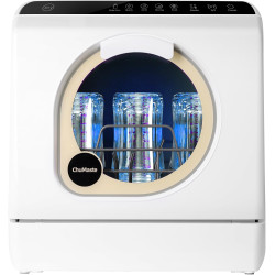 Portable Dishwasher Countertop.Counter Top Dishwasher with drying. Double spray arms. Portable Countertop Dishwasher With Water Tank, 6 wash programs, .Lavavajillas portatil can wash baby bottles.