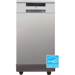 SPT SD-9263SS 18″ Wide Portable Stainless Steel Dishwasher with ENERGY STAR, 6 Wash Programs, 8 Place Settings and Stainless Steel Tub