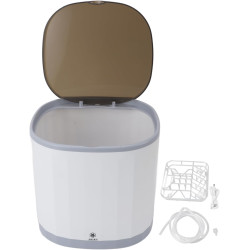 Mini Dishwasher, Compact Countertop Dishwasher with 4L Built in Water, 360° Spray & 2000mAh Battery, USB Rechargeable Portable Dishwasher for Small Apartments, Dorms & RVs