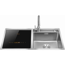 FOTILE SD2F Stainless Steel Kitchen In-Sink Dishwasher Combination, Heavy Gauge Bowl Dish Sanitizing, Energy-saving Countertop Dishwasher (SD2F-P3L)