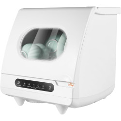 Countertop Dishwasher, Portable Dishwasher 5 Washing Programs 360° Dual Spray, 162℉ High-Temp& Air-Dry Function Tabletop Dishwasher with 5L Large Capacity