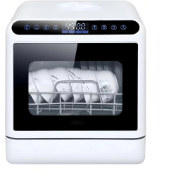 Dishwasher Tabletop Dishwasher Portable Small Fully Automatic 4 Washing Modes and Drying Function Can be connected to the faucet and manually filled with water
