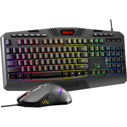 Redragon S101-3 PRO Gaming Keyboard and Mouse, RGB Backlit Programmable Keyboard Mouse with Software, Independent Macro Record K