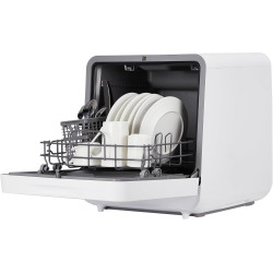 GarveeLife Portable Countertop Dishwashers, Compact Dishwashers with 5 L Built-In Water Tank & Inlet Hose, LED Display, Space-Saving Design Ideal for Small Apartments/Dorm/RVs