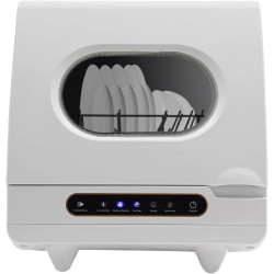 Portable Countertop Mini Dishwasher, 5 Wash Programs & 5L Water Tank Home Use Dishwasher with Air Dry, Flip Open, High Temp, Rotary Spray, Also Suitable for Apartments& RVs
