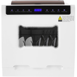 Portable Countertop Dishwasher, 1100W Mini Dishwasher with 4 Cleaning Modes, Drying Function, Touchscreen, Low Noise & Inlet Hose, for 4-6 Person Home Apartments RVs, 46x46x41cm