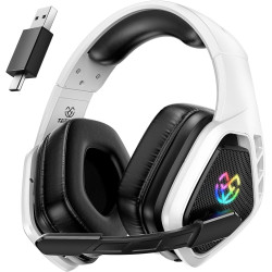 Wireless Gaming Headset for PC, Ps5, Ps4, 2.4 Ghz USB & Type-C Gaming Headphones with Microphone, 30H Battery Bluetooth Headphon