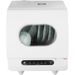 1200W Portable Countertop Dishwasher, 5 Wash Programs Mini Countertop Dishwasher with Water Tank, 360° Spray Arms Intelligent Cutlery Helper for Apartment Kitchen RV Office