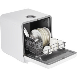 Portable Dishwasher Compact Dishwasher Countertop with Faucet & Manual Water Tank(5L) Modes Water Inlet, Compact with More Space Inside,6 Programs for RV & Apartments, No Hookup Needeed