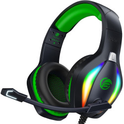 Fachixy FC100 Gaming Headset with Microphone for PS4, PS5, Switch, Xbox, PC, Mac, Gamer Headset with RGB Light, Computer Headpho