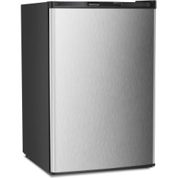 Antarctic Star Upright Freezer 3.0 Cu.ft, Compact Mini Freezer with Reversible Single Door, Temperature Control, Removable Shelves, Small freezer Stainless Steel for Dorms Home Office, Silver