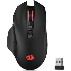 Redragon M656 Gainer Wireless Gaming Mouse, 4000 DPI 2.4Ghz Wireless Mouse w/ 5 DPI Levels, 7 Macro Buttons, Red LED Backlit & P