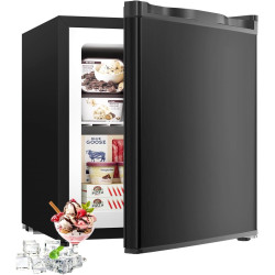 1.1 Cu.ft Mini Freezer - Compact Upright Freezer with 7 Adjustable Thermostat, Removable Shelf, Reversible Single Door, 360°Uniform Cooling Small freezer for Home Office Apartment Dorm, Black