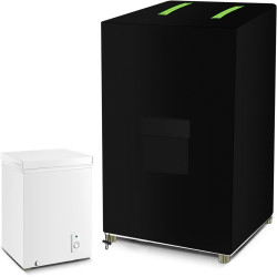 Mini Chest Freezer Cover, Outdoor Deep Freezer Cover Freezer Protector for 3.5 Cubic Feet 420D Oxford Waterproof Dustproof Sun-Proof Electric Smoker Covers 23"L x 23"W x 34"H, Black