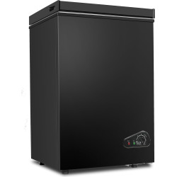 Chest Freezer 5.0 Cu. Ft Mini Deep Freezer, Compact and Efficient, Adjustable Temperature, Fast Cooling, and 2 Removable Baskets (Black, 5.0 Cu. Ft)