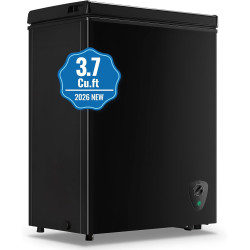 Deep Freezer Chest Freezr Two Removable Baskets 7 Temperture Gear Holds Up to 90L Top Door FreeStanding for Home/Apartment/Office Black