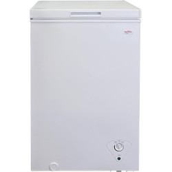 Koolatron Deep Freezer - Chest Freezer, 1 Wire Basket, Garage Ready, Meat Storage, Front Drain, Congelador For Home, Apartment, Basement, Dorm, Cottage, Manual Defrost, Stand Up, 3.5 Cubic Feet, White