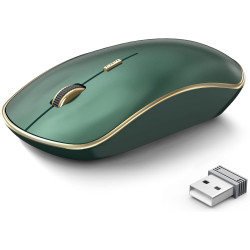 JOYACCESS 2.4G Slim Wireless Silent Mouse, Portable Wireless Computer Mouse with 5 Adjustable DPI Levels, USB Mice for Desktop, 