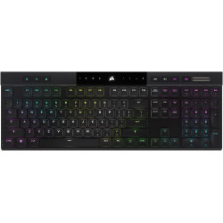 Corsair K100 AIR Wireless RGB Mechanical Gaming Keyboard - Ultra-Thin, Sub-1ms Slipstream, Low-Latency Bluetooth, Cherry MX Ultr