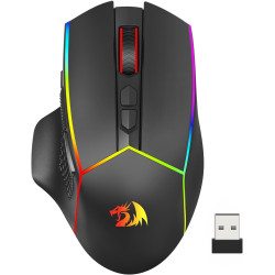 Redragon Wireless Gaming Mouse, Tri-Mode 2.4G/USB-C/Bluetooth Ergonomic Mouse Gaming, 8000 DPI, RGB Backlit Programmable Wireles