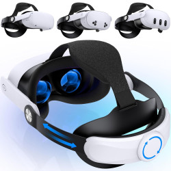 Head Strap for Meta Quest 3S/Quest 2/Quest 3, Adjustable Halo Strap Replacement for Elite Strap, VR Headset Strap Reduce Pressur