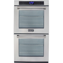 Kucht 30 in. Width 10 cu. ft. Double Electric Wall Oven with True Convection and Self-Cleaning in Stainless Steel