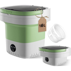16L Portable Washing Machine, Mini Washer Washer,Small Clothes Folding Washing Machine Of Underwear, Baby And Small Delicates, 3 Cleaning Modes Suitable For Home Apartments Dormitories, Hotels
