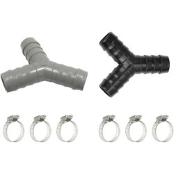2PCS Washing Machine Drain Hose Y-Type Reducer Plastic Connector for Split Pipe Connection Three-Way Adapter