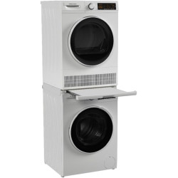 Hamilton Beach Fullsize 2.2 cu ft Front Load Washer and 4 cu ft Dryer Combo - 24” Wide - includes Stacking Kit and Drawer