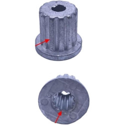 mijob Compatible for LG Washing Machine Pulsator Core Center 11 Teeth Inside and 15 Teeth Outside Gear Rotating Pulsator Plate Metal Axis Spare