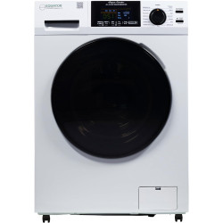 Equator All-in-One Washer Dryer VENTLESS/VENTED PET cycle 1.62cf/15lbs+Portability Kit in White (WHITE)