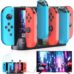 Switch Charger Dock Compatible with Nintendo Switch/OLED for PC/Mac, Support 4K/1080P HDMI & USB C Charging, Portable TV Docking