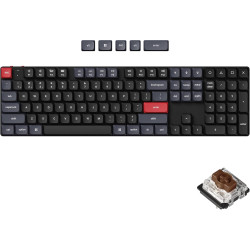 Keychron K5 Pro QMK/VIA Ultra-Slim Wireless Bluetooth/Wired USB Custom Mechanical Keyboard, 108-Key Programmable Macro RGB Backl