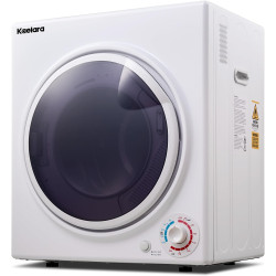 Portable Dryers for Laundry 1500W, 3.5 cu.ft Apartment Dryer with 4 drying Mode, Front Load Electric Dryer for RVs and Apartments, White