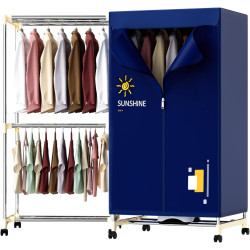 Portable Clothes Dryer, 1000W Portable Dryer Double Layers Portable Dryers for Laundry Stainless Steel Drying Machine Clothes Dryer for Apartments Home Dorms RVs with Timer and Fabric Cover CHOCHOYAH