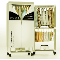 Clothes Dryer, Portable Drying Machine with Timer, 60inch Laundry Drying Wardrobe with Large Capacity, Electric Dryer/Rack for Home | Appartments (Grey ZU1)