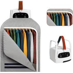 Portable Clothes Dryer, Mini Dryer for Clothes, Travel Small Cloth Dryers for Apartment, RV, Hotel, 140°F 300W Fast Electric Cloth Dryers with Adjustable Timer, Hold 7 Clothing(Gray)