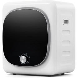 COSTWAY Portable Clothes Dryer, 1.5 cu.ft Compact Drying Machine with Stainless Steel Tub, 800W Electric Laundry Dryer with 5 Modes, Small Vented Tumble Dryer for Apartment, Home, Dorm & RV, White