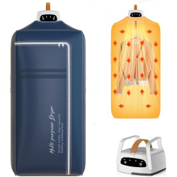 Portable Clothes Dryer, Mini Compact Dryer, Upgraded Fast-Drying Machine with Adjustable Timer & Wrinkle-Reducing Heat, for Travel, Apartment, Families, RV