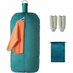 OUEST Portable Mini Clothes Dryer for Apartment, RV,Travel ，Compact Dryer, Sturdy, Easy to use, for Light Clothing Underwear, Baby Clothes-Green