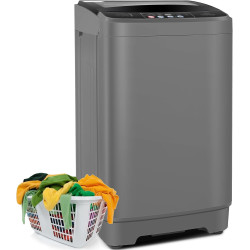 Nictemaw Portable Washing Machine 20Lbs Portable Washer Machine with Drain Pump, 2.8 Cu.ft Washer and Dryer Combo with 10 Programs 8 Water Levels Laundry Machine for Apartments, Home, RV- Glass Cover