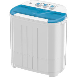 Auertech Portable Washing Machine, 14 Lbs Mini Washer and Spin Dryer Combo, 9 lbs Washer, 5 lbs Spinner, Compact Laundry Machine with Drain Hose, Small Washing Machine for Apartments, Dorm, RV