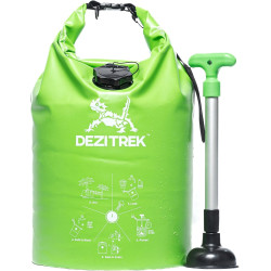 One Hand Wash Bag and Plunger Set - Off Grid Washing Machine Non Electric for Camping Travel | Eco Friendly Portable Manual Clothes