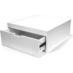 Laundry Pedestal with Storage Drawer, Heavy Duty Washer Dryer Pedestal 28" Universal Fit Anti-Vibration Washing Machine Riser, 770 LBS Capacity (White)