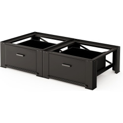 29" Washer and Dryer Pedestals with Drawer- Laundry Pedestal Stand for Washer and Dryer – Set of 2,Alloy Steel Washing Machine Stand Raiser, washer dryer pedestal 14.3'' Height Black