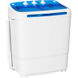 INTERGREAT Portable Washer and Dryer, 16 lbs Mini Small Washing Machine Combo with Spin Dryer, Compact Twin Tub Laundry Washer Machine for Apartments, Dorm, Rv, Camping, Blue