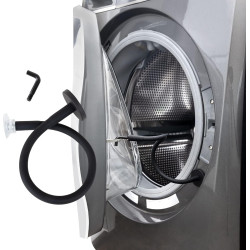 MYMOON HOME Front Load Washer Door Prop with Flexible Suction Cup and Magnetic Attachment, Improves Air Circulation to Reduce Odors, Fits Dryers and Dishwashers, Easy Install (Black)