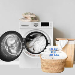 SMETA Compact Front Load Washer Washing Machine 2.8 cu. ft. Small Front Foading Space Saving Washer 24" with 36-Minute Quick Clothes Washing Machines RV Dorm Camper (2.8 cuft)