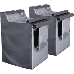 Ericlin 2Pack Washer and Dryer Covers,Top Load Washing Machine Cover Laundry Dryer Protect Cover Dustproof Waterproof Zipper Design for Easy Use Fit for Most Front-loading Machine(W29D28H43in) (Grey)