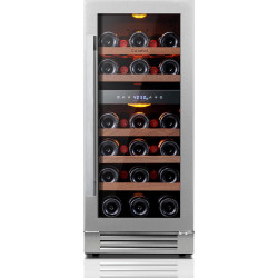 Ca'Lefort 15 Inch Wine Fridge, 28 Bottle Wine Cooler Refrigerator, 40-65°F Wine Refrigerator Glass Door, 3 LED Dual Zone Wine Fridge, Built-in or Freestanding Fridge for Home/Bar/Kitchen (3.0 cu.ft)